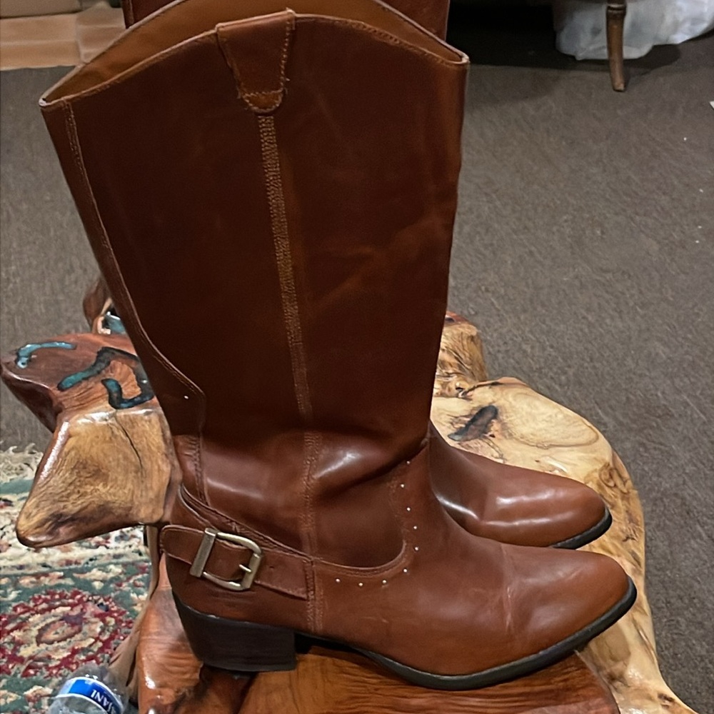 Harley Davidson Brown Leather Boots